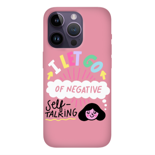 Apple iPhone 14 Pro  Let go Self talking Pink Colored Silicone TPU Θήκη