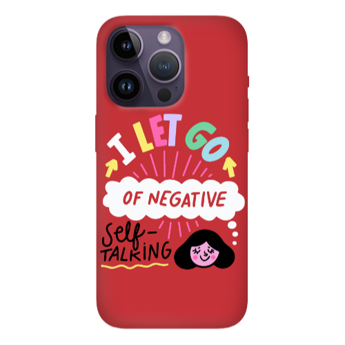 Apple iPhone 14 Pro  Let go Self talking Red Colored Silicone TPU Θήκη