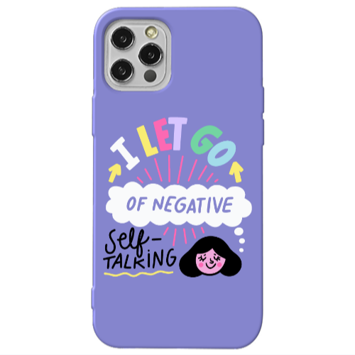 Apple iPhone 13 Pro Let go Self talking Purple Colored Silicone TPU Θήκη