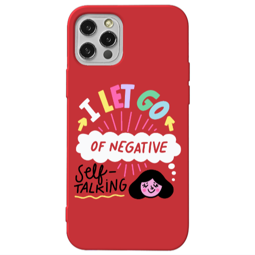 Apple iPhone 13 Pro Let go Self talking Red Colored Silicone TPU Θήκη