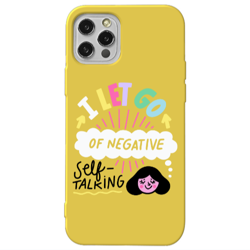 Apple iPhone 13 Pro Let go Self talking Yellow Colored Silicone TPU Θήκη