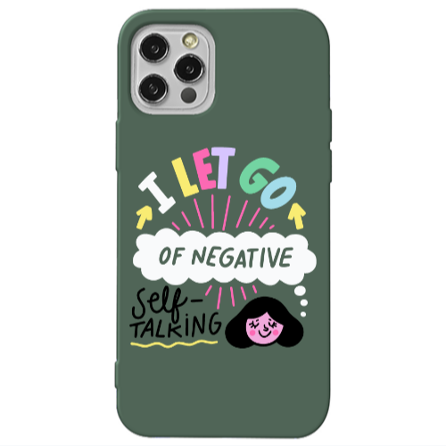 Apple iPhone 13 Pro Let go Self talking Dark Green Colored Silicone TPU Θήκη