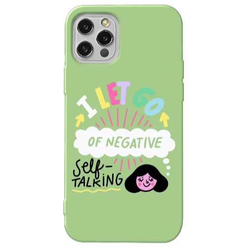 Apple iPhone 12 Pro Let go Self talking Light Green Colored Silicone TPU Θήκη