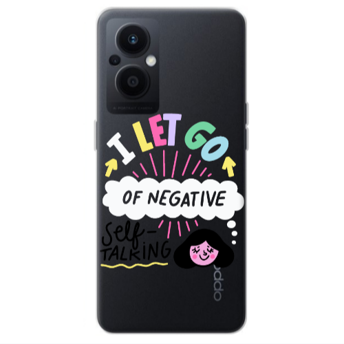 Oppo Reno 7 Lite Let go Self talking Transparent Silicone TPU Θήκη