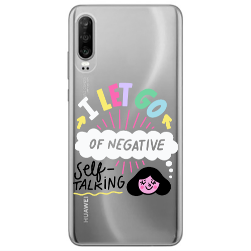 Huawei P30 Let go Self talking Transparent Silicone TPU Θήκη