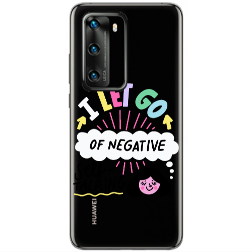 Huawei P40 Let go Self talking Transparent Silicone TPU Θήκη