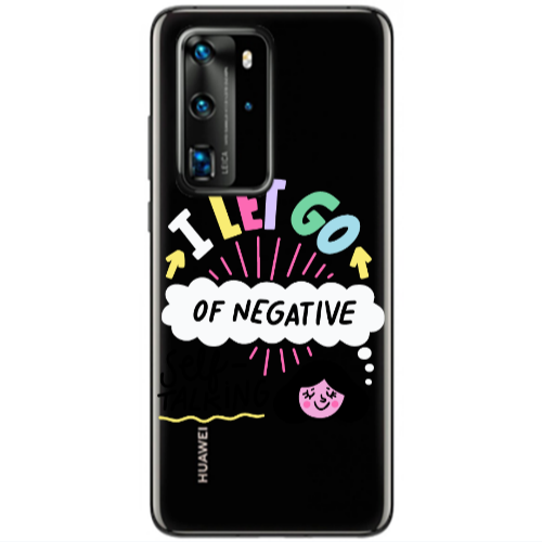Huawei P40 Pro Let go Self talking Transparent Silicone TPU Θήκη