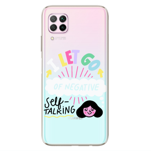 Huawei P40 Lite Let go Self talking Transparent Silicone TPU Θήκη