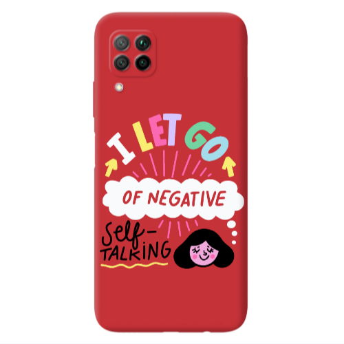 Huawei P40 Lite Let go Self talking Red Colored Silicone TPU Θήκη