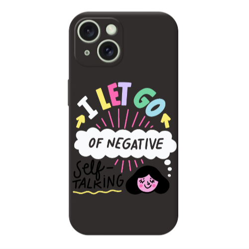 Apple iPhone 15 Let go Self talking Black Colored Silicone TPU Θήκη