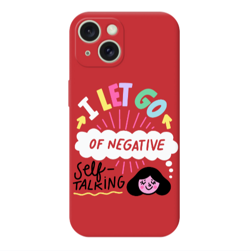 Apple iPhone 15 Let go Self talking Red Colored Silicone TPU Θήκη