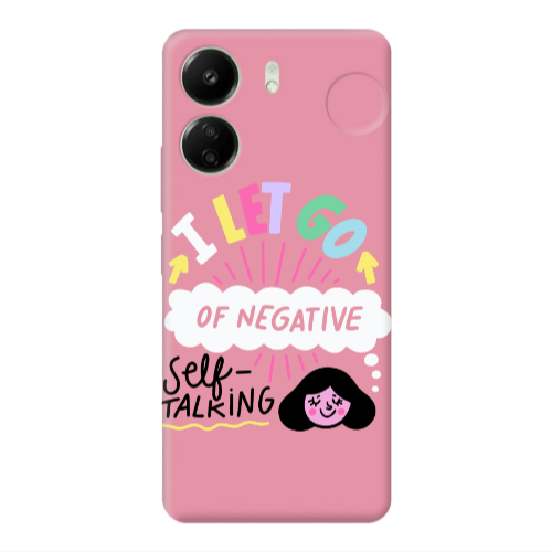 Xiaomi Redmi 13C Let go Self talking Pink Colored Silicone TPU Θήκη