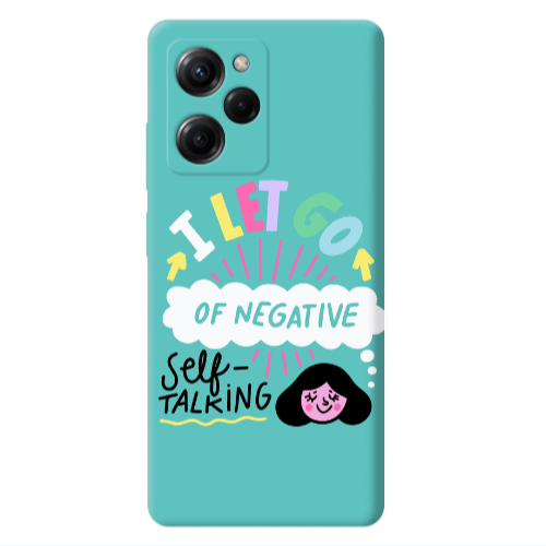 Xiaomi Poco X5 Pro Let go Self talking Turquoise Colored Silicone TPU Θήκη