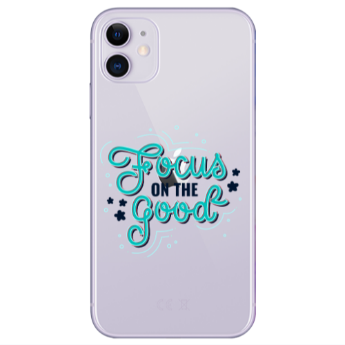 Apple iPhone 11  Focus On The Good Transparent Silicone TPU Θήκη