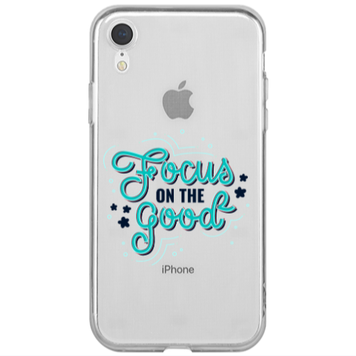 Apple iPhone Xr Focus On The Good Transparent Silicone TPU Θήκη