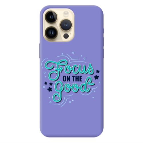 Apple iPhone 13 Pro Max Focus On The Good Purple Colored Silicone TPU Θήκη