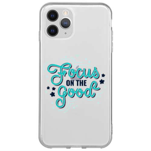 Apple iPhone 13 Pro Max Focus On The Good Transparent Silicone TPU Θήκη