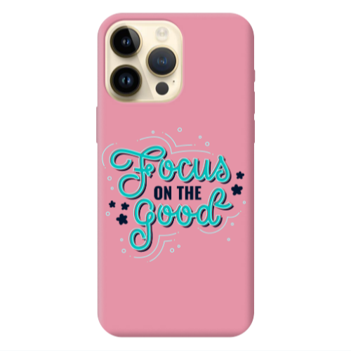 Apple iPhone 13 Pro Max Focus On The Good Pink Colored Silicone TPU Θήκη