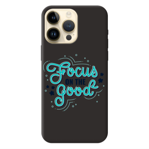 Apple iPhone 13 Pro Max Focus On The Good Black Colored Silicone TPU Θήκη