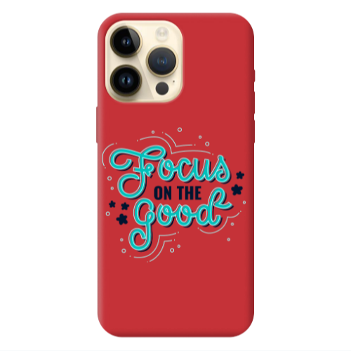 Apple iPhone 13 Pro Max Focus On The Good Red Colored Silicone TPU Θήκη