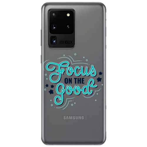 Samsung S20 Ultra Focus On The Good Transparent Silicone TPU Θήκη