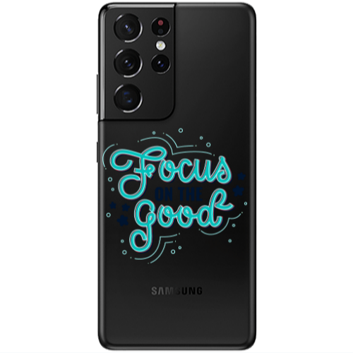 Samsung S21 Ultra Focus On The Good Transparent Silicone TPU Θήκη