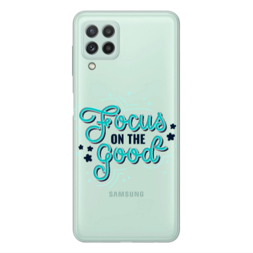Samsung A22 4G Focus On The Good Transparent Silicone TPU Θήκη