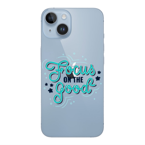 Apple iPhone 14  Focus On The Good Transparent Silicone TPU Θήκη