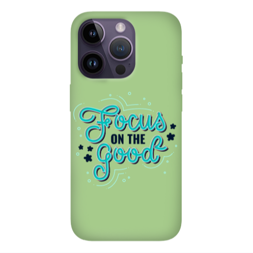 Apple iPhone 14 Pro Max Focus On The Good Light Green Colored Silicone TPU Θήκη