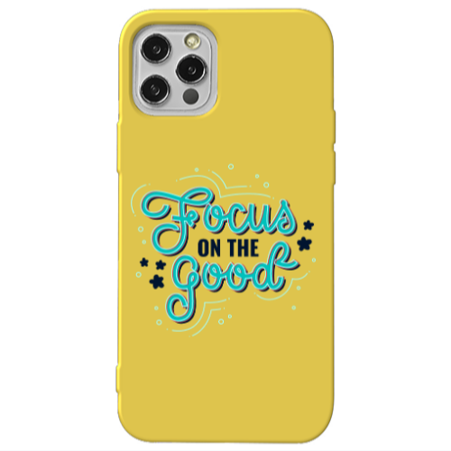 Apple iPhone 13 Pro Focus On The Good Yellow Colored Silicone TPU Θήκη