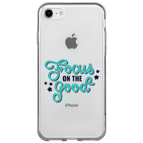 Apple iPhone 7 Focus On The Good Transparent Silicone TPU Θήκη