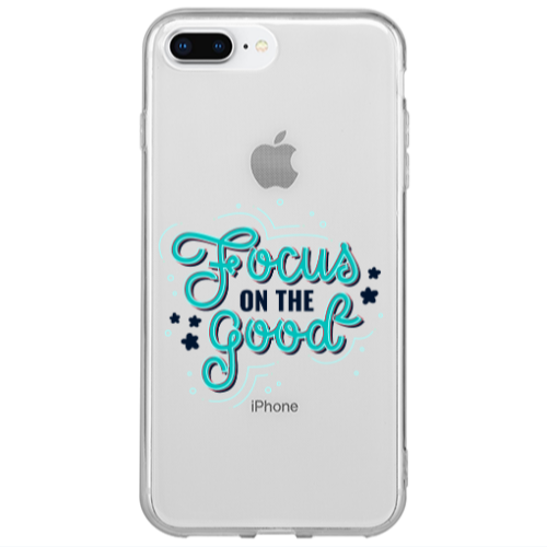 Apple iPhone 7 Plus Focus On The Good Transparent Silicone TPU Θήκη