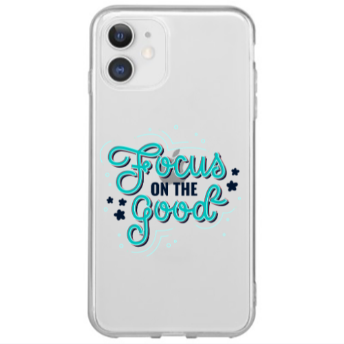 Apple iPhone 12 Mini Focus On The Good Transparent Silicone TPU Θήκη