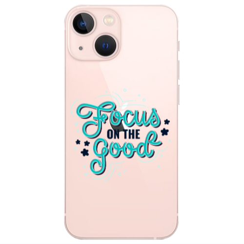 Apple iPhone 13 Mini Focus On The Good Transparent Silicone TPU Θήκη