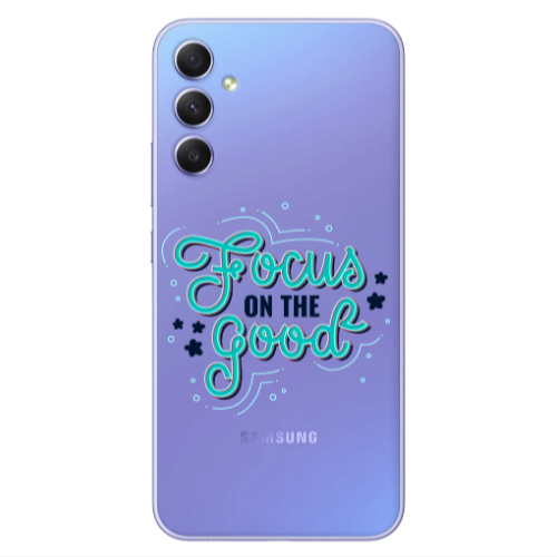 Samsung A34 Focus On The Good Transparent Silicone TPU Θήκη