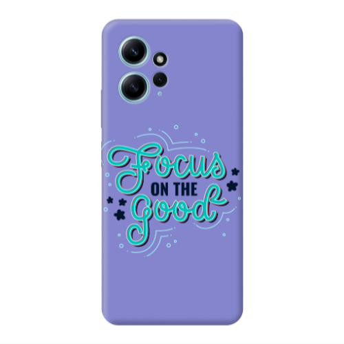 Xiaomi Redmi Note 12 4G Focus On The Good Purple Colored Silicone TPU Θήκη