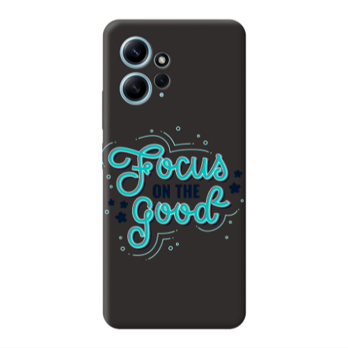 Xiaomi Redmi Note 12 4G Focus On The Good Black Colored Silicone TPU Θήκη