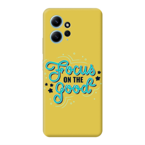Xiaomi Redmi Note 12 4G Focus On The Good Yellow Colored Silicone TPU Θήκη
