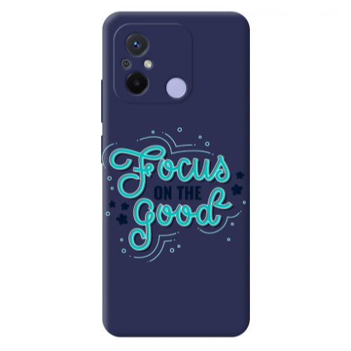 Xiaomi Redmi 12C Focus On The Good Dark blue Colored Silicone TPU Θήκη