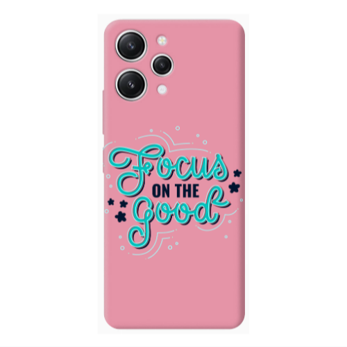 Xiaomi Redmi 12 Focus On The Good Pink Colored Silicone TPU Θήκη