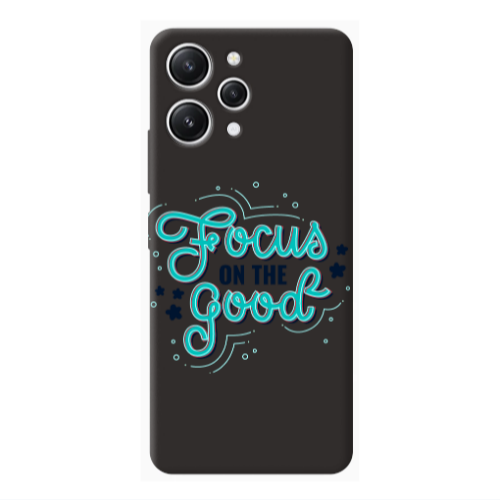 Xiaomi Redmi 12 Focus On The Good Black Colored Silicone TPU Θήκη