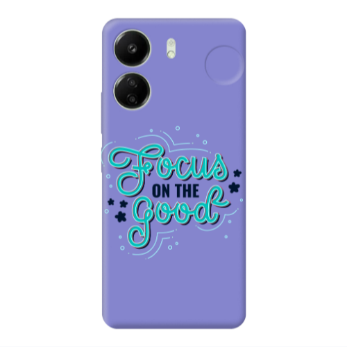 Xiaomi Redmi 13C Focus On The Good Purple Colored Silicone TPU Θήκη