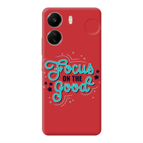 Xiaomi Redmi 13C Focus On The Good Red Colored Silicone TPU Θήκη