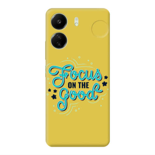 Xiaomi Redmi 13C Focus On The Good Yellow Colored Silicone TPU Θήκη
