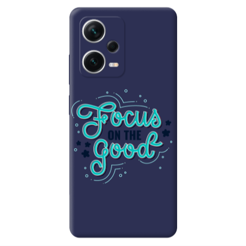 Xiaomi Poco X5 Focus On The Good Dark blue Colored Silicone TPU Θήκη