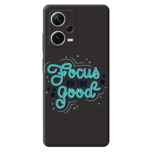 Xiaomi Poco X5 Focus On The Good Black Colored Silicone TPU Θήκη