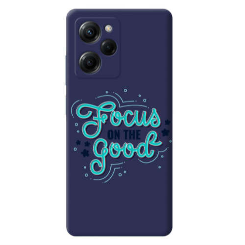 Xiaomi Poco X5 Pro Focus On The Good Dark blue Colored Silicone TPU Θήκη