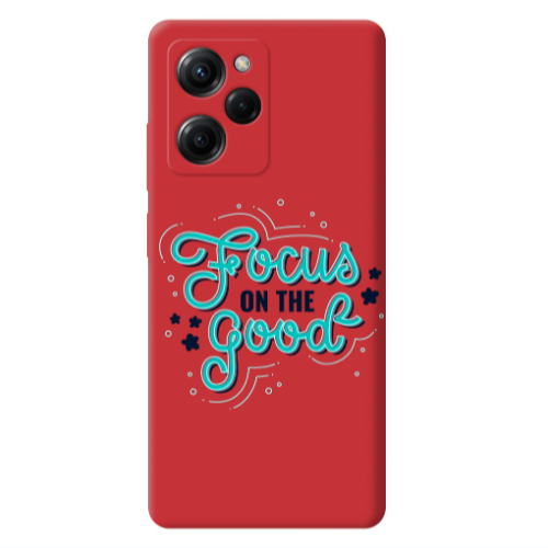 Xiaomi Poco X5 Pro Focus On The Good Red Colored Silicone TPU Θήκη