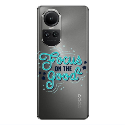 Oppo Reno10 5G Focus On The Good Transparent Silicone TPU Θήκη