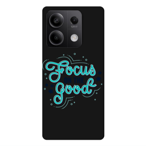 Xiaomi Redmi Note 13 5G Focus On The Good Black Colored Silicone TPU Θήκη
